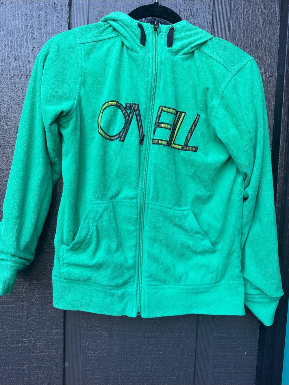 O'Neill Kids' Reversible Green Full-Zip Hoodie